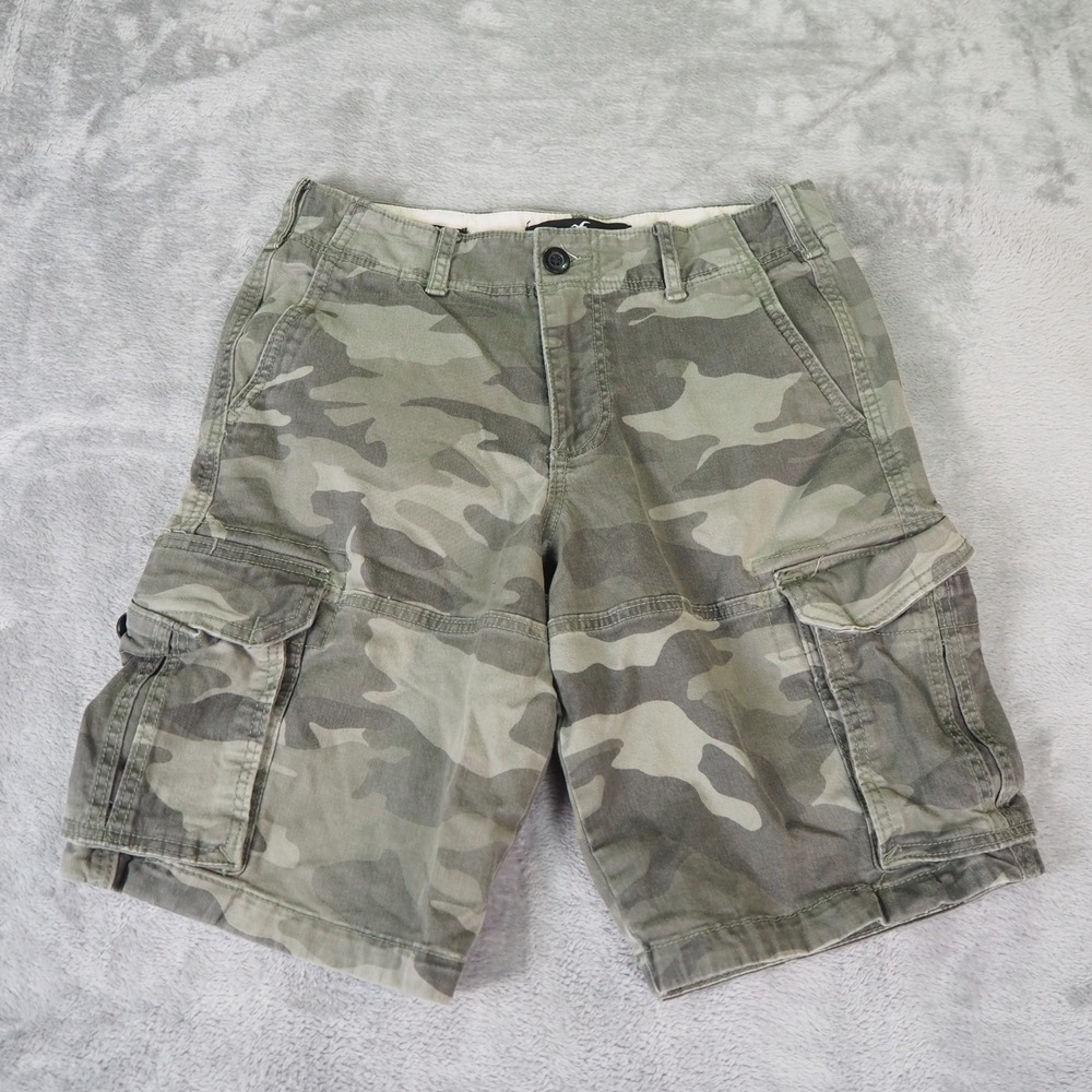 Hollister Camo Cargo Shorts Mens 30 Epic Flex 12" Inseam Utility Stretch